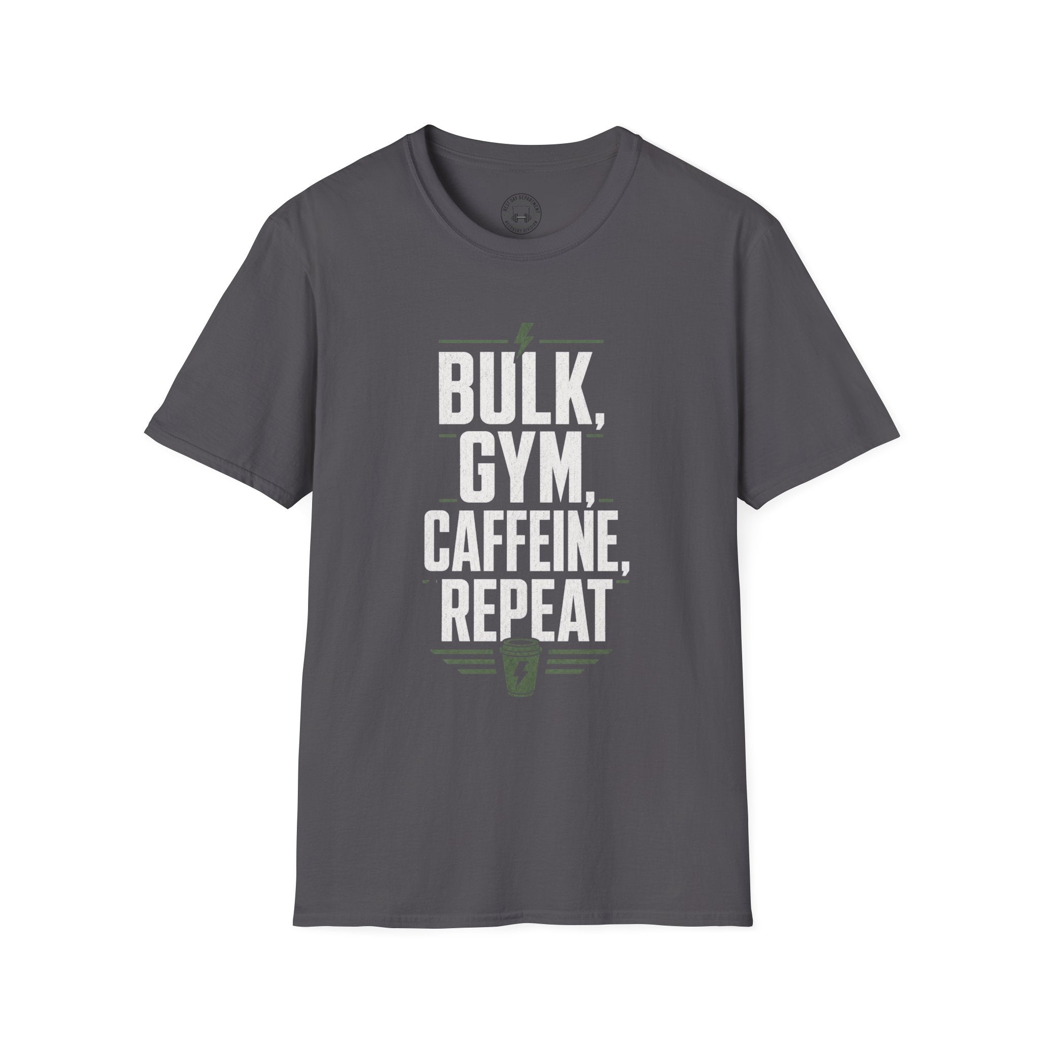 Unisex Bulk, Gym, Caffeine, Repeat T-Shirt